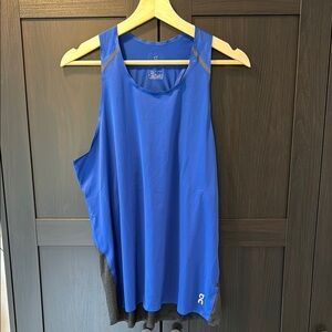 On Running Performance Tank, blue and black, size L